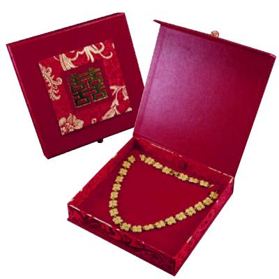 緹花雙囍套鍊盒BHA10S